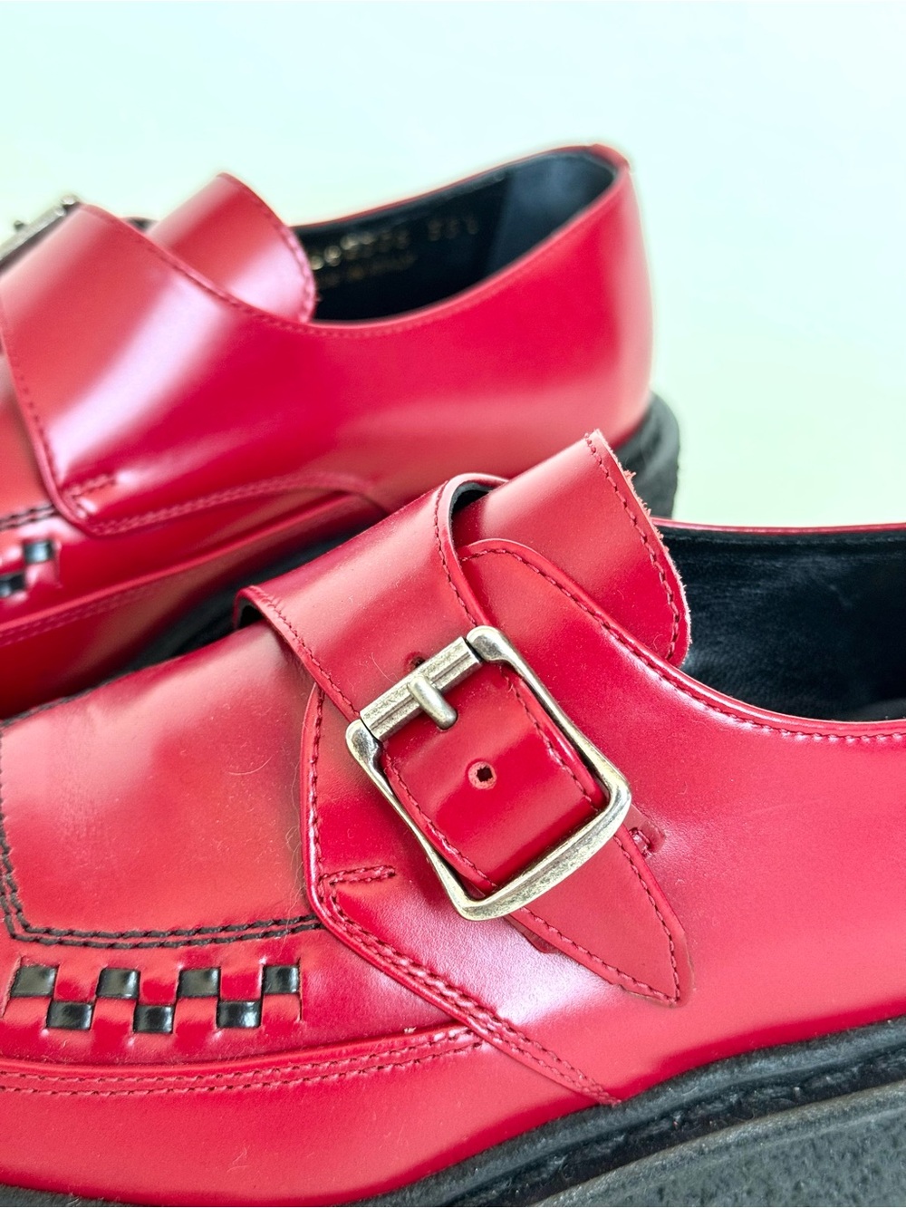 Saint Laurent by Hedi Slimane A/W14 Runway Leather Monk Strap Creepers - Rare - Picture 7 of 10